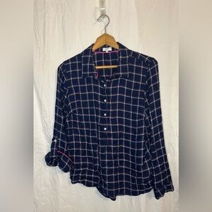 Crown & Ivy Curvy Women’s button down plaid shirt size OX